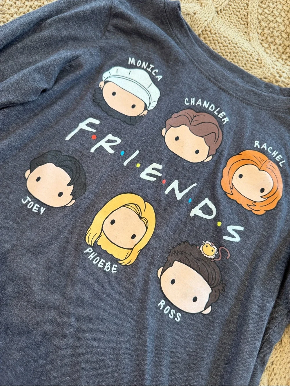 Friends TV Long sleeve grey shirt size 10/12 Y